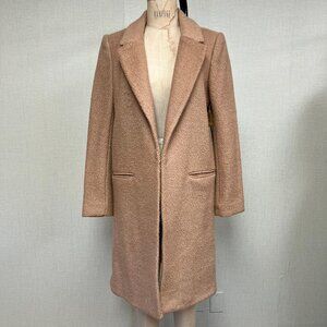 NWT Deadstock 2000s Forever 21 Wool Blend Long Tan Camel Overcoat Medium